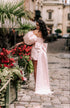 Pink bridal gown